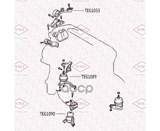 Купить ОПОРА ДВИГАТЕЛЯ ПРАВАЯ TOYOTA CAMRY 01-> TATSUMI TEG1033