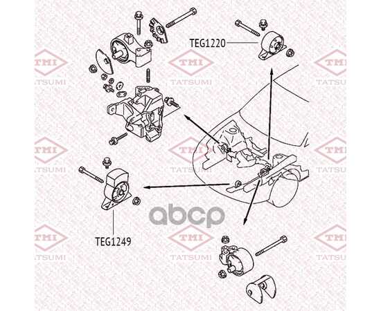 Купить ОПОРА ДВИГАТЕЛЯ ПЕРЕДНЯЯ MITSUBISHI CARISMA 95-> TATSUMI TEG1249