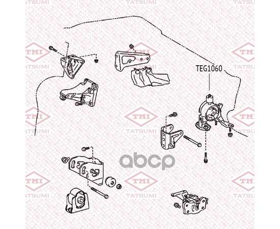 Купить ОПОРА ДВИГАТЕЛЯ ЗАДНЯЯ TOYOTA AURIS/COROLLA 07-> TATSUMI TEG1060