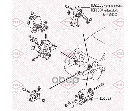 Купить ОПОРА ДВИГАТЕЛЯ ЛЕВАЯ MITSUBISHI ASX/LANCER/OUTLANDER 06-> TATSUMI TEG1083