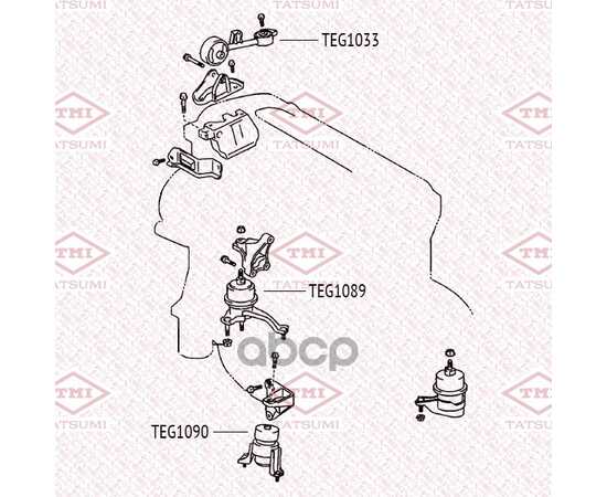 Купить ОПОРА ДВИГАТЕЛЯ ПЕРЕДНЯЯ TOYOTA CAMRY 01-> TATSUMI TEG1090