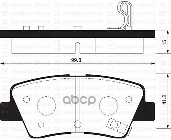 Купить КОЛОДКИ ЗАДНИЕ HYUNDAI SOLARIS 10- SANGSIN BRAKE SP1401