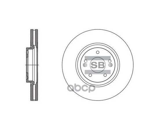 Купить ДИСК ТОРМОЗНОЙ ПЕРЕДНИЙ HYUNDAI IX55 08- SD1132