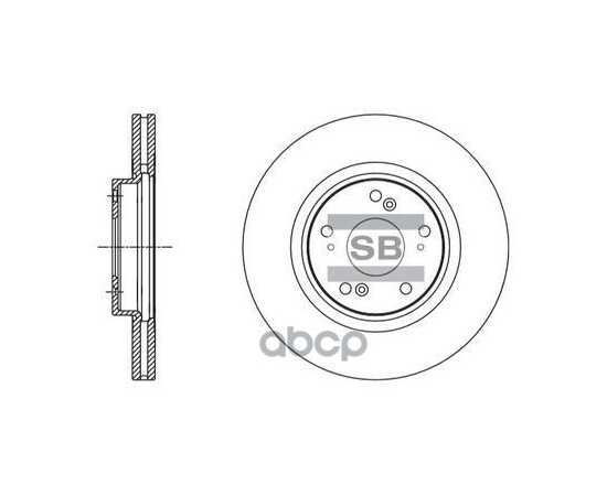 Купить ДИСК ТОРМОЗНОЙ ПЕРЕДНИЙ HONDA ACCORD VIII 08- SD4112