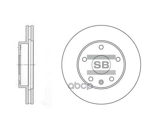 Купить ДИСК ТОРМОЗНОЙ ПЕРЕДНИЙ DAEWOO 2.0L 16V 97-02 /VENT SANGSIN BRAKE SD3006