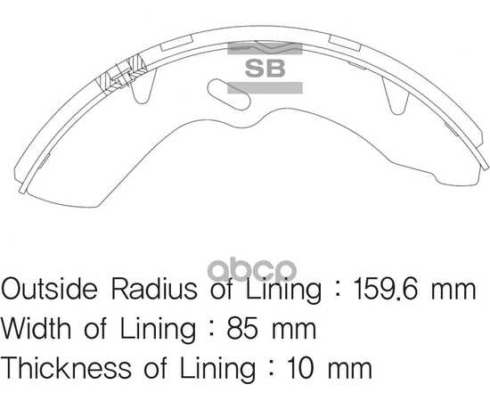 Купить КОЛОДКА БАРАБАННАЯ (1ШТ) HYUNDAI HD65/HD72/HD78 SANGSIN BRAKE SA014