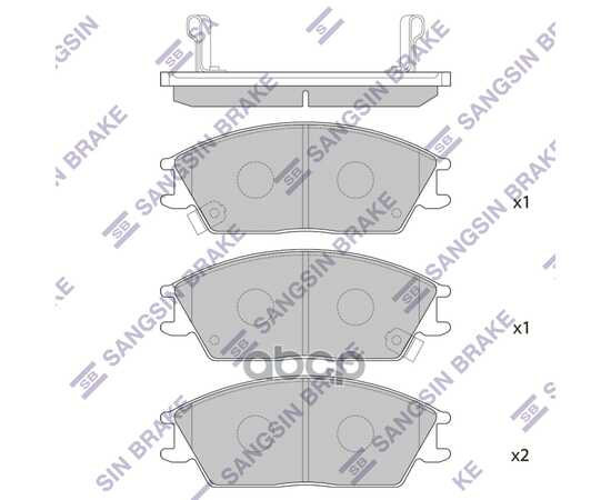 Купить КОЛОДКИ ТОРМОЗНЫЕ ПЕРЕДНИЕ SANGSIN BRAKE SP1047