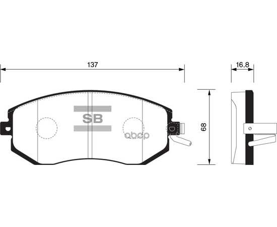 Купить КОЛОДКИ ТОРМОЗНЫЕ ПЕРЕДНИЕ SANGSIN BRAKE SP1553