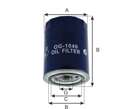 Купить ФИЛЬТР МАСЛЯНЫЙ CATERPILLAR-KOMATSU-RENAULT-VOLVO PENTA GOODWILL OG 1040