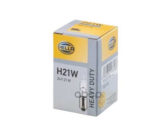 Купить ЛАМПА НАКАЛИВАНИЯ H21W 24V 21W BAY 9S HELLA 8GH008417012