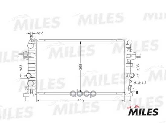 Купить РАДИАТОР (МЕХАНИЧЕСКАЯ СБОРКА) OPEL ASTRA H 1.6/1.8 04-) (NISSENS 63028A) ACRM031