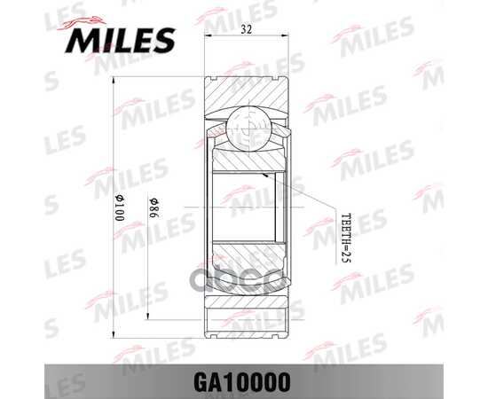 Купить ШРУС ВНУТРЕННИЙ ALFA ROMEO 147/156/166/FIAT BRAVA/BRAVO/MAREA/PUNTO 1.2-2.4D 94-05 (GKN 304313) GA10000