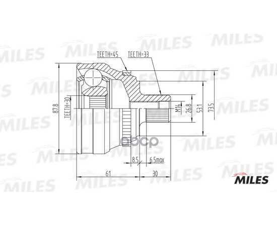 Купить ШРУС НАРУЖНЫЙ AUDI 80/90/COUPE 1.6-2.0 86-96 (GKN 301950) GA20014