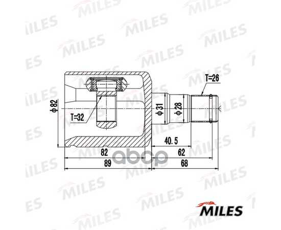 Купить ШРУС ВНУТРЕННИЙ AUDI A3 II/SKODA/VW GOLF V-VI/PASSAT VI 1.6-2.0 03- GA10571