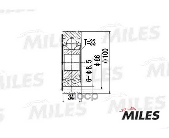 Купить ШРУС ВНУТРЕННИЙ ПРАВЫЙ AUDI 80/A3/A4/VW G1/G2/G3/PASSAT/POLO/SKODA OCTAVIA 1.6-2.9 (GKN 301141) GA12005