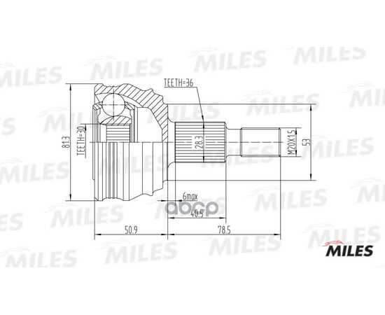 Купить ШРУС НАРУЖНЫЙ AUDI A3/VW G4/SKODA OCTAVIA 1.4-1.9D 96-05 (GKN 302961) GA20022