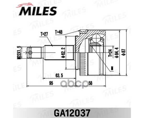 Купить ШРУС НАРУЖНЫЙ HYUNDAI IX35/TUCSON 10- (GSP 824244) GA12037