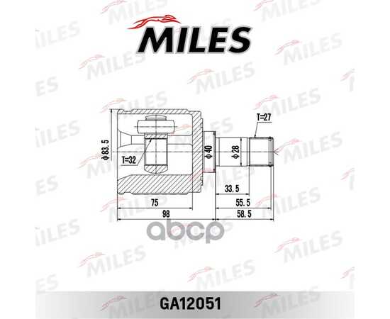 Купить ШРУС ВНУТРЕННИЙ ПРАВЫЙ HONDA ACCORD 02-12/CR-V-12 2.0/2.4 GA12051