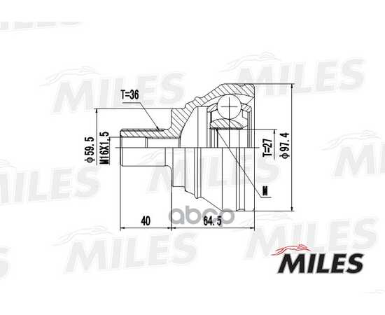 Купить ШРУС НАРУЖНЫЙ AUDI A3/VW GOLF/PASSAT/TOURAN 1.9-2.0TDI 03- (GKN 304640) GA20026