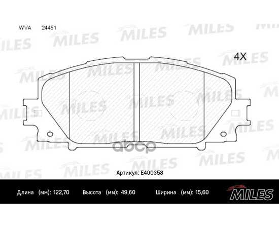 Купить КОЛОДКИ ТОРМОЗНЫЕ ПЕРЕДНИЕ (БЕЗ ДАТЧИКА) (СМЕСЬ LOW-METALLIC) TOYOTA PRIUS 1.8 09-/LEXUS CT 1.8 11- (TRW GDB4173) E400358