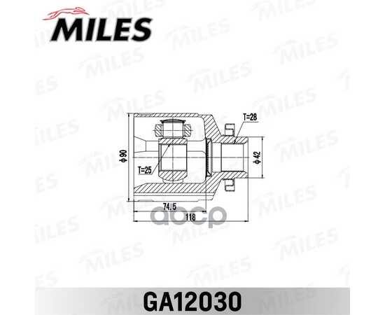 Купить ШРУС ВНУТРЕННИЙ ПРАВЫЙ KIA OPTIMA/MAGENTIS 09 (2009-) [GEN] GA12030