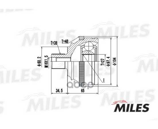 Купить ШРУС НАРУЖНЫЙ VW T4 1.9D-2.8 90-03 (С ABS) (GKN 302447) GA20529