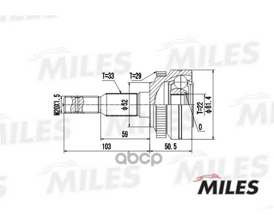 Купить ШРУС НАРУЖНЫЙ OPEL VECTRA 1.6 95-02 (С ABS) (GKN 304458) GA20365