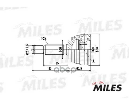 Купить ШРУС НАРУЖНЫЙ MITSUBISHI GALANT/LANCER 1.8 -92 (GKN 303852) GA20265