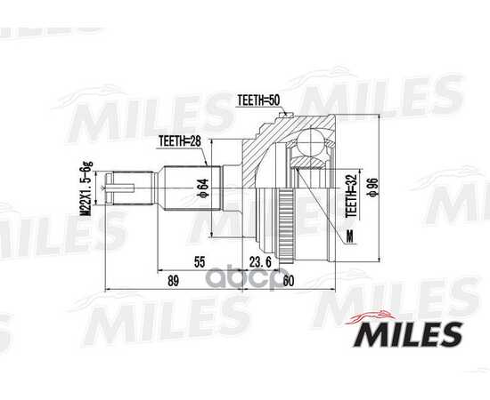 Купить ШРУС НАРУЖНЫЙ HONDA CR-V 2.0 99-06 (GSP 823029) GA20155