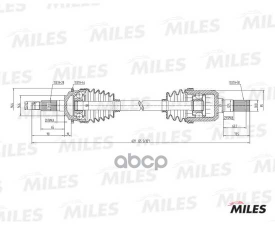 Купить ПРИВОД В СБОРЕ ЛЕВЫЙ MAZDA 6 2.0 02- (ABS) GC01067