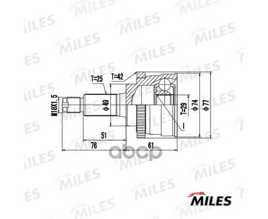 Купить ШРУС НАРУЖНЫЙ SUZUKI BALENO/LIANA 1.3-1.6 98- (С ABS) (GKN 305464) GA20432