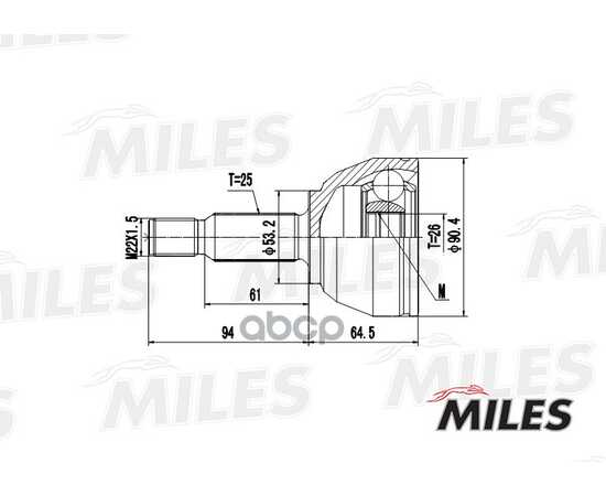 Купить ШРУС НАРУЖНЫЙ FORD TOURNEO CONNECT 1.8T 02- (GKN 305346) GA20122