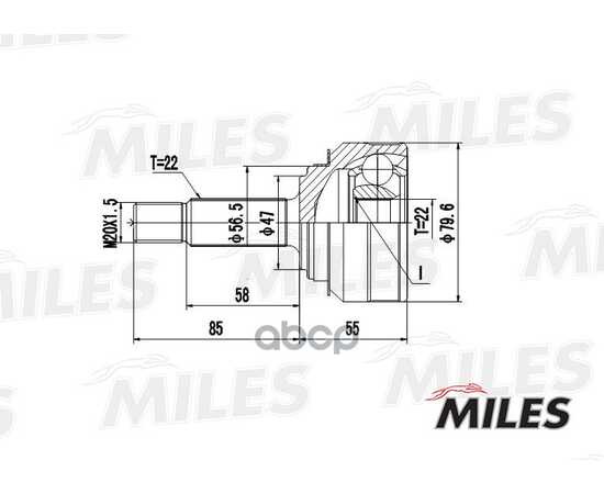 Купить ШРУС НАРУЖНЫЙ SKODA FELICIA/VW CADDY 1.3-1.9D 94-01 (GKN 303001) GA20414