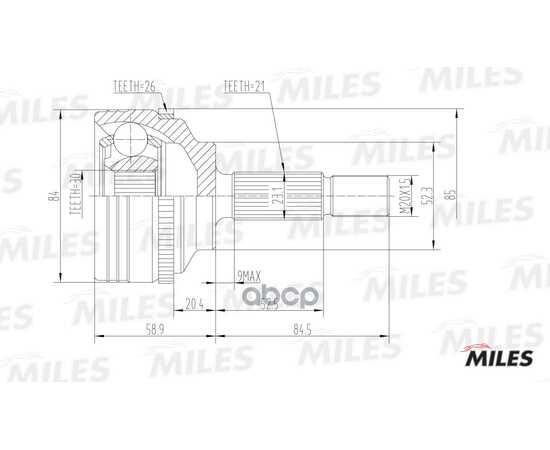 Купить ШРУС НАРУЖНЫЙ С ABS RENAULT LOGAN/CLIO (GKN 303228) GA20387