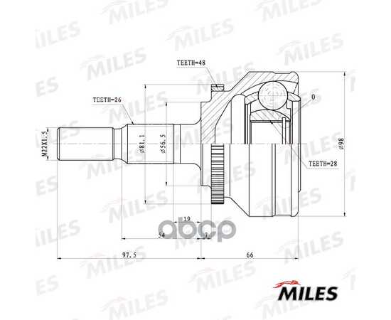 Купить ШРУС НАРУЖНЫЙ VOLVO 850/C70/S70/V70 2.0-2.5 93-02 (С ABS) (GKN 302192) GA20504