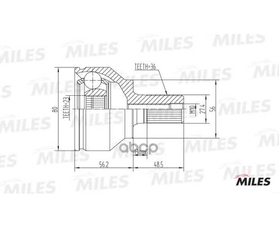 Купить ШРУС НАРУЖНЫЙ FORD FOCUS 1.4-2.0 04- (GKN 305176) GA20107