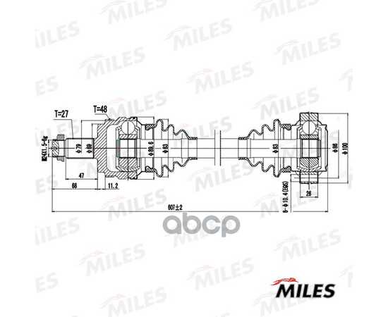 Купить ПРИВОД В СБОРЕ ЛЕВЫЙ BMW E90/E81/E87 1.8D-2.5 04- (GKN 304477) GC01024