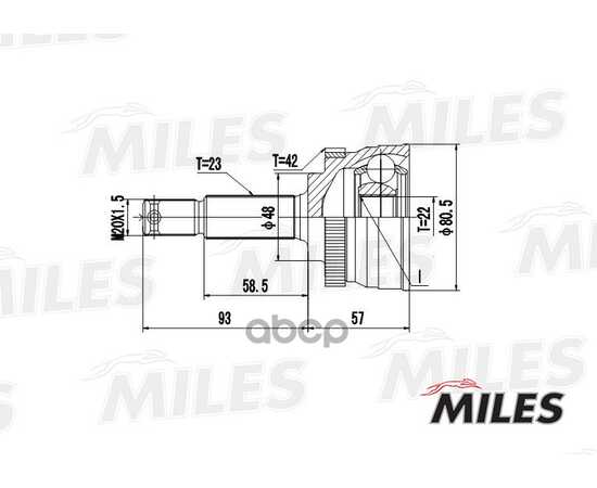 Купить ШРУС НАРУЖНЫЙ NISSAN MICRA 1.0 92-03 (С ABS) (GKN 303310) GA20303