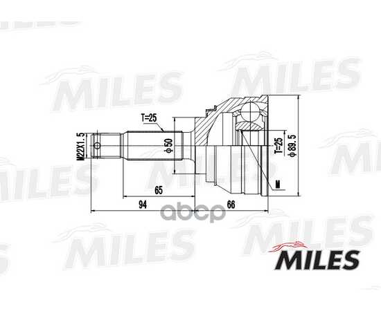 Купить ШРУС НАРУЖНЫЙ MITSUBISHI GALANT/SPACE WAGON/HYUNDAI LANTRA 1.5-2.0 85-96 (GKN 302074) GA20269