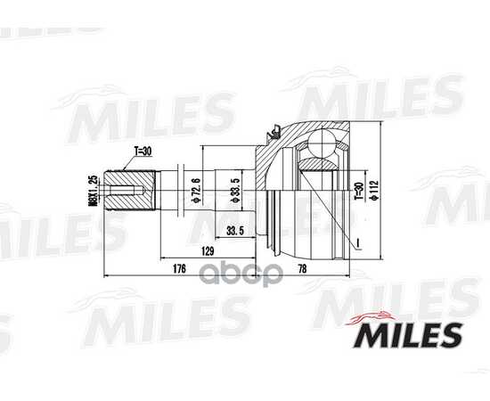 Купить ШРУС НАРУЖНЫЙ TOYOTA LAND CRUISER 4.2/4.7 98- (GKN 305451) GA20487