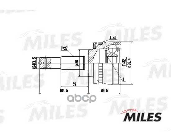 Купить ШРУС НАРУЖНЫЙ NISSAN BLUEBIRD/PRIMERA 1.8/2.0 85-96 (GKN 302016) GA20295