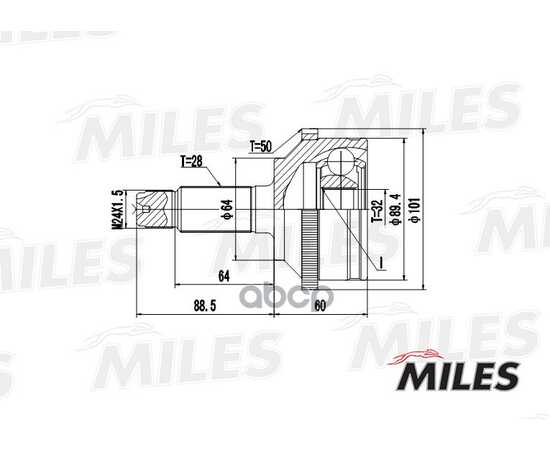 Купить ШРУС НАРУЖНЫЙ HONDA ACCORD 1.8-2.0 98-02 (С ABS) (GKN 304734) GA20127