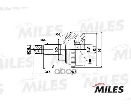 Купить ШРУС НАРУЖНЫЙ HONDA CIVIC 1.4-1.5 95-01 (С ABS) (GKN 303364) GA20141