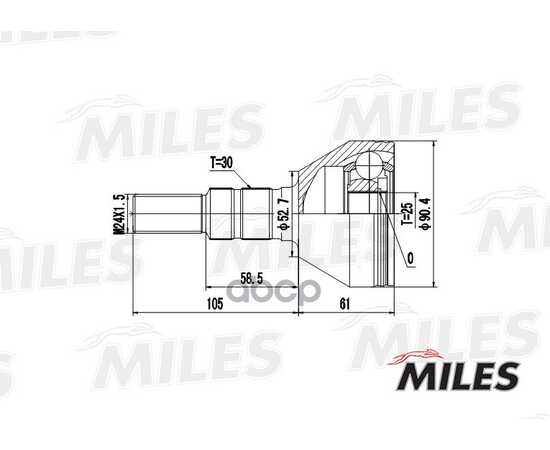 Купить ШРУС НАРУЖНЫЙ OPEL SIGNUM/VECTRA 1.6-2.2 02- (GKN 304380) GA20363