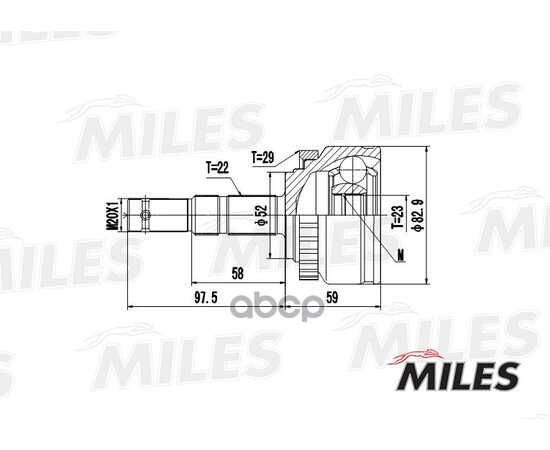 Купить ШРУС НАРУЖНЫЙ (С ABS) OPEL CORSA/COMBO/MERIVA 1.3-1.7D 01- (GKN 304391) GA20360