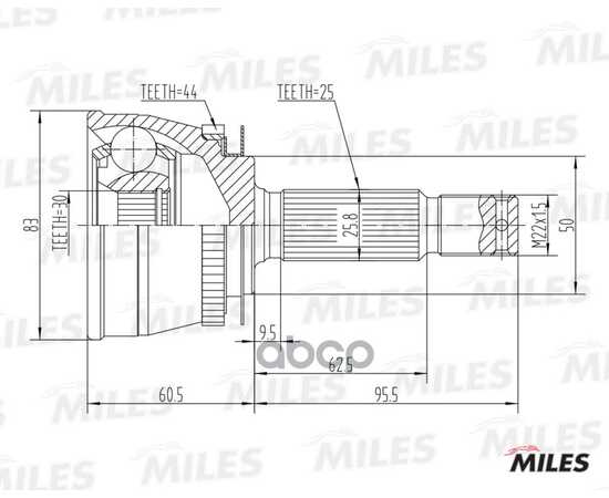 Купить ШРУС НАРУЖНЫЙ HYUNDAI MATRIX (GKN 305305) GA20552