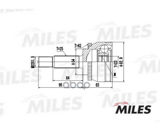 Купить ШРУС НАРУЖНЫЙ MITSUBISHI CARISMA/SPACE STAR 1.8 97-06 (С ABS) (GKN 304304) GA20253