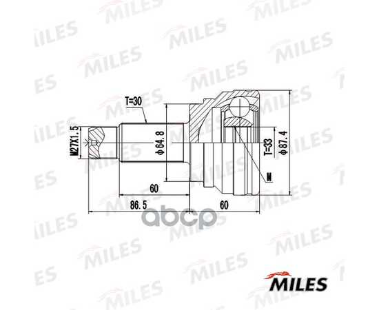 Купить ШРУС НАРУЖНЫЙ ПЕРЕДНИЙ BMW X5 E70 (2007)/ X6 E71 (2008) 33X65X30 (GSP 805006) GA20729