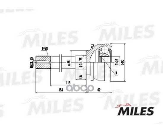 Купить ШРУС НАРУЖНЫЙ MITSUBISHI PAJERO 2.5TD/3.0 94- (GSP 839018) GA20275