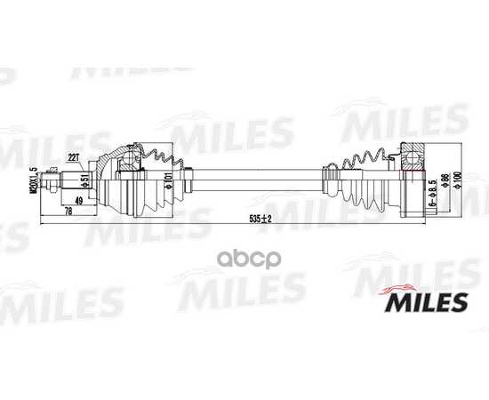 Купить ПРИВОД В СБОРЕ ЛЕВЫЙ VW G3/PASSAT 1.8-2.0 88-98 (GKN 301241) GC01129